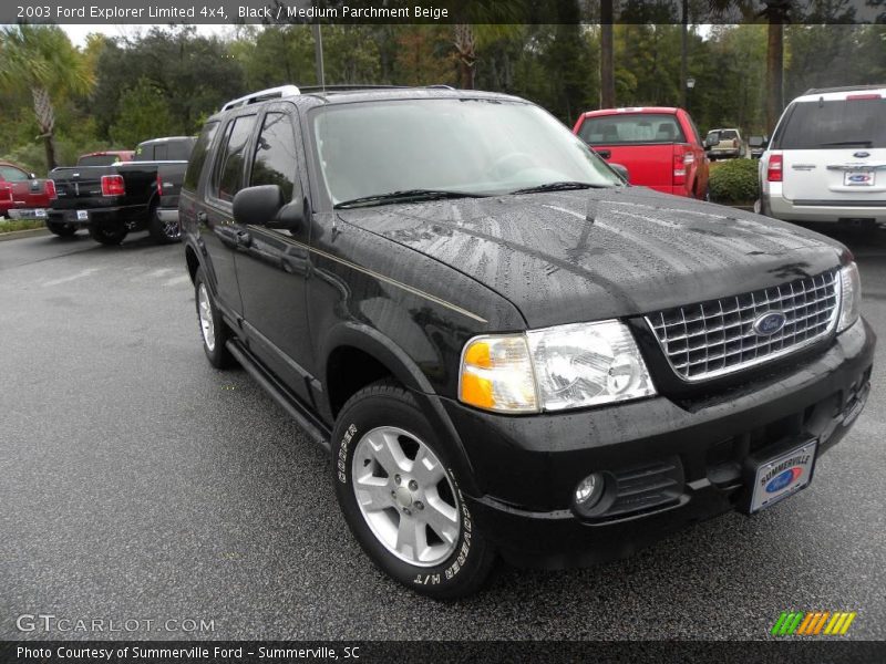 Black / Medium Parchment Beige 2003 Ford Explorer Limited 4x4