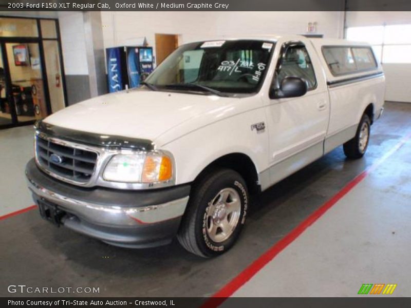 Oxford White / Medium Graphite Grey 2003 Ford F150 XLT Regular Cab