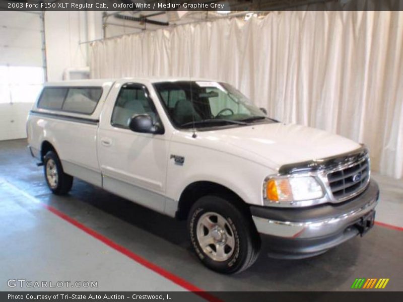 Oxford White / Medium Graphite Grey 2003 Ford F150 XLT Regular Cab