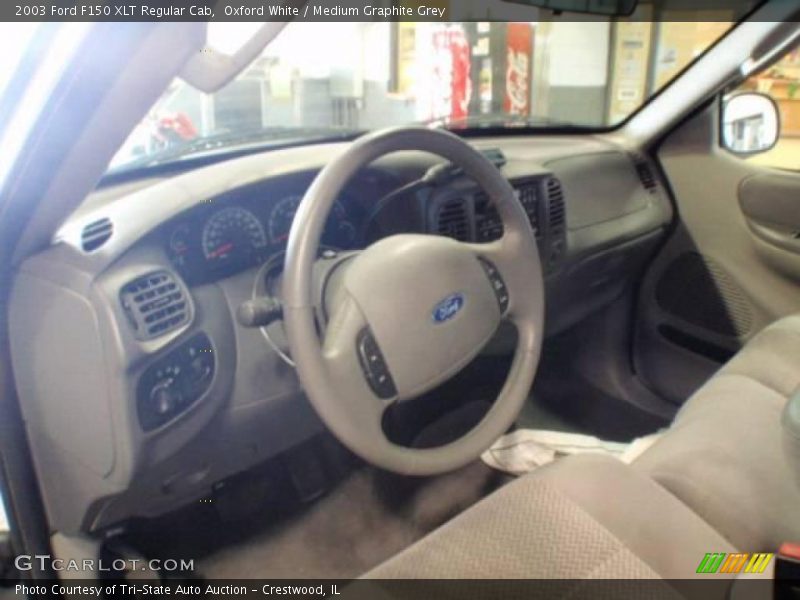 Oxford White / Medium Graphite Grey 2003 Ford F150 XLT Regular Cab