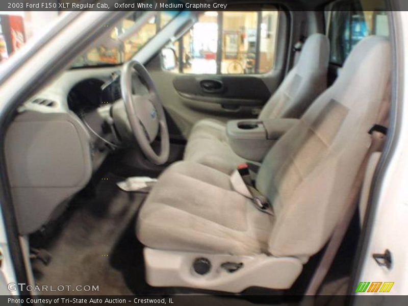 Oxford White / Medium Graphite Grey 2003 Ford F150 XLT Regular Cab