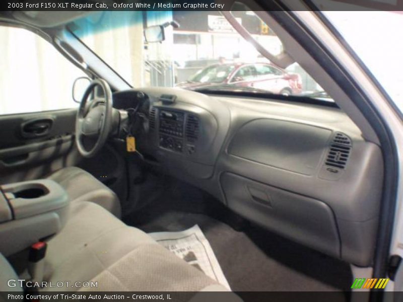 Oxford White / Medium Graphite Grey 2003 Ford F150 XLT Regular Cab