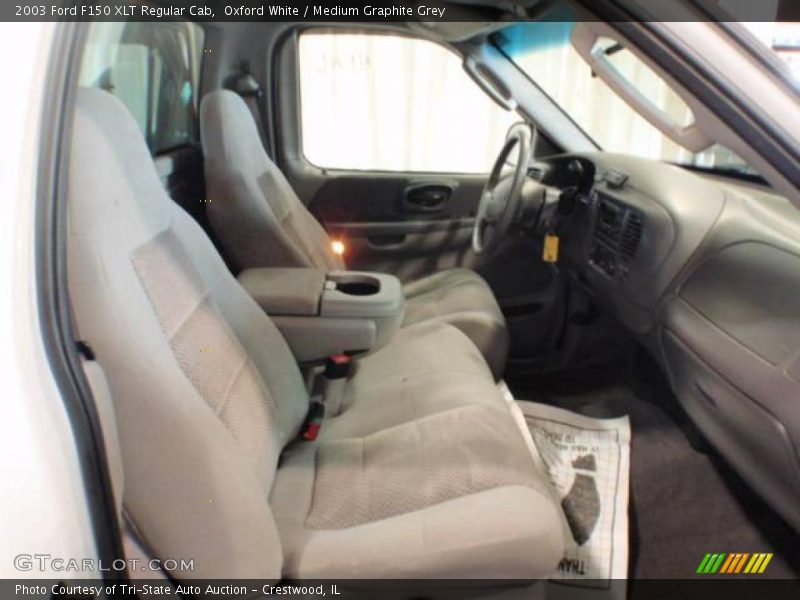 Oxford White / Medium Graphite Grey 2003 Ford F150 XLT Regular Cab