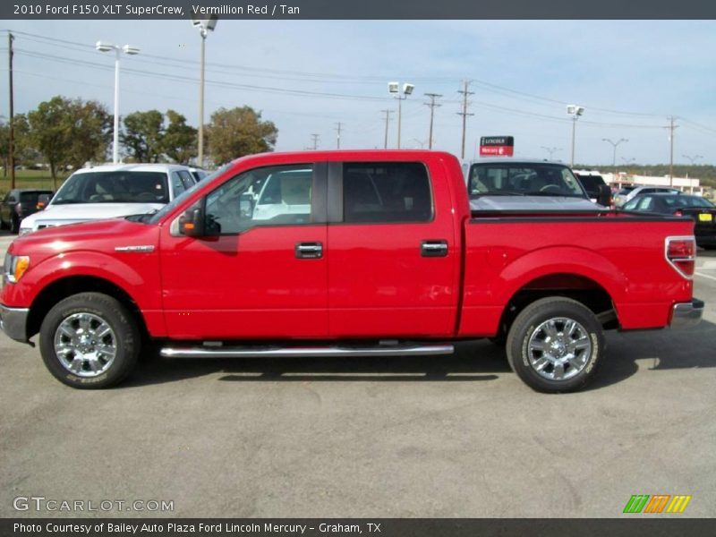 Vermillion Red / Tan 2010 Ford F150 XLT SuperCrew