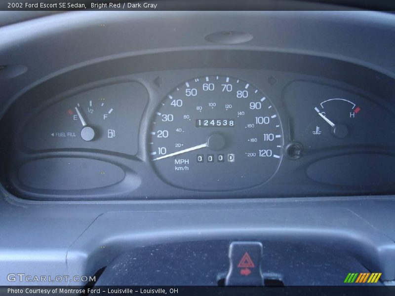 Bright Red / Dark Gray 2002 Ford Escort SE Sedan