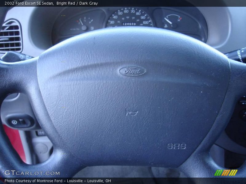 Bright Red / Dark Gray 2002 Ford Escort SE Sedan