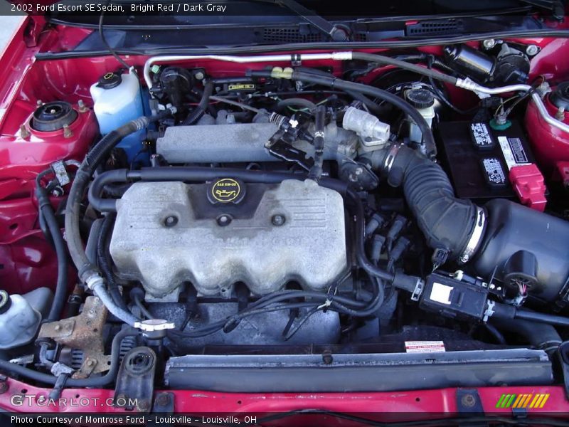 Bright Red / Dark Gray 2002 Ford Escort SE Sedan