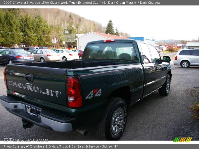 Dark Green Metallic / Dark Charcoal 2007 Chevrolet Silverado 1500 Classic Work Truck Extended Cab 4x4