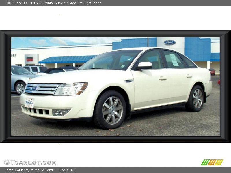 White Suede / Medium Light Stone 2009 Ford Taurus SEL