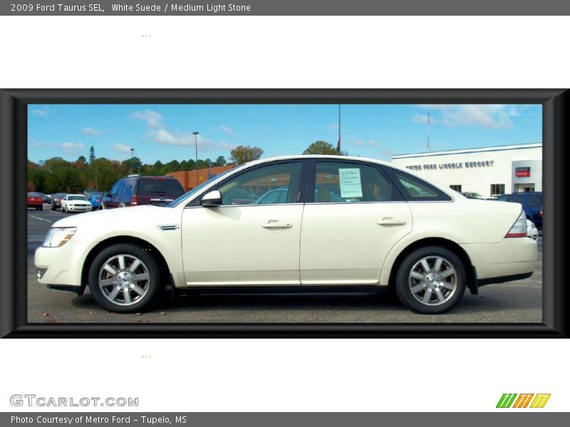 White Suede / Medium Light Stone 2009 Ford Taurus SEL