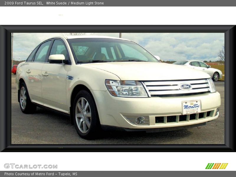 White Suede / Medium Light Stone 2009 Ford Taurus SEL