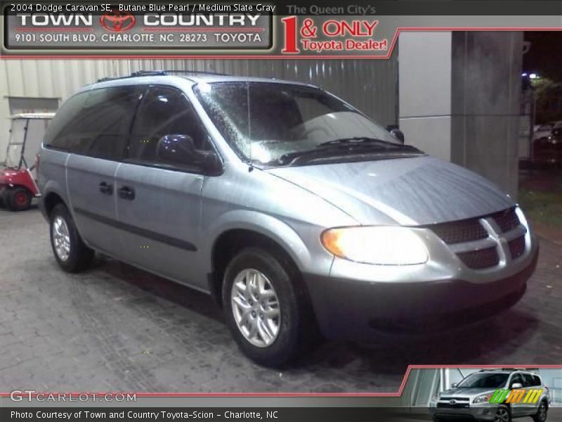 Butane Blue Pearl / Medium Slate Gray 2004 Dodge Caravan SE