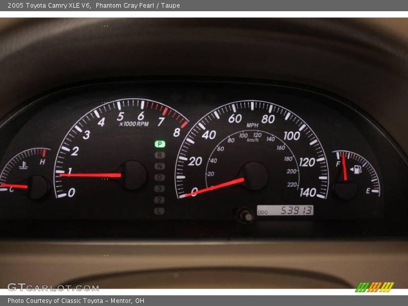 Phantom Gray Pearl / Taupe 2005 Toyota Camry XLE V6