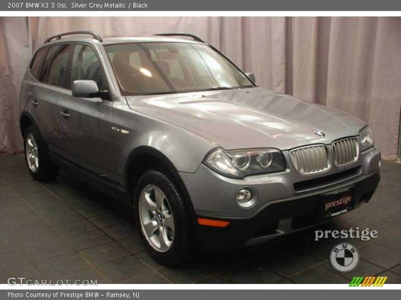 Silver Grey Metallic / Black 2007 BMW X3 3.0si