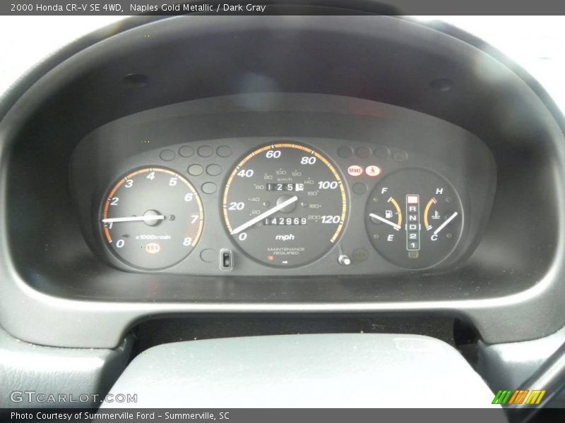 Naples Gold Metallic / Dark Gray 2000 Honda CR-V SE 4WD