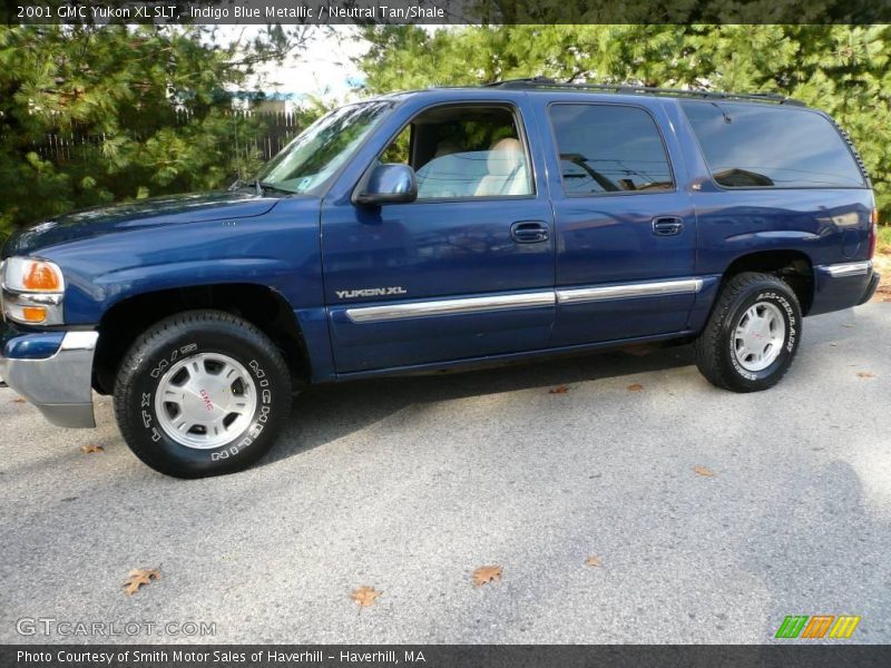 Indigo Blue Metallic / Neutral Tan/Shale 2001 GMC Yukon XL SLT