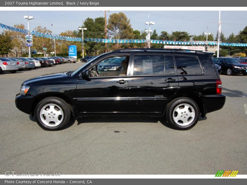 Black / Ivory Beige 2007 Toyota Highlander Limited