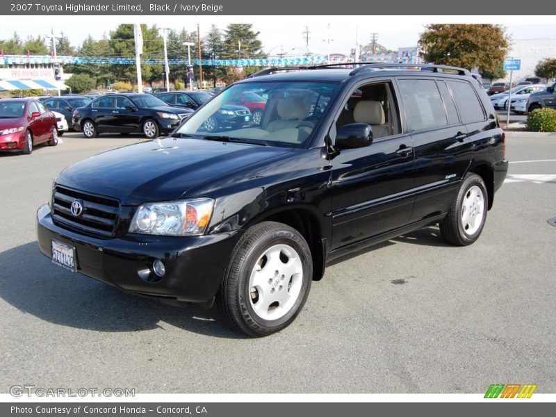 Black / Ivory Beige 2007 Toyota Highlander Limited