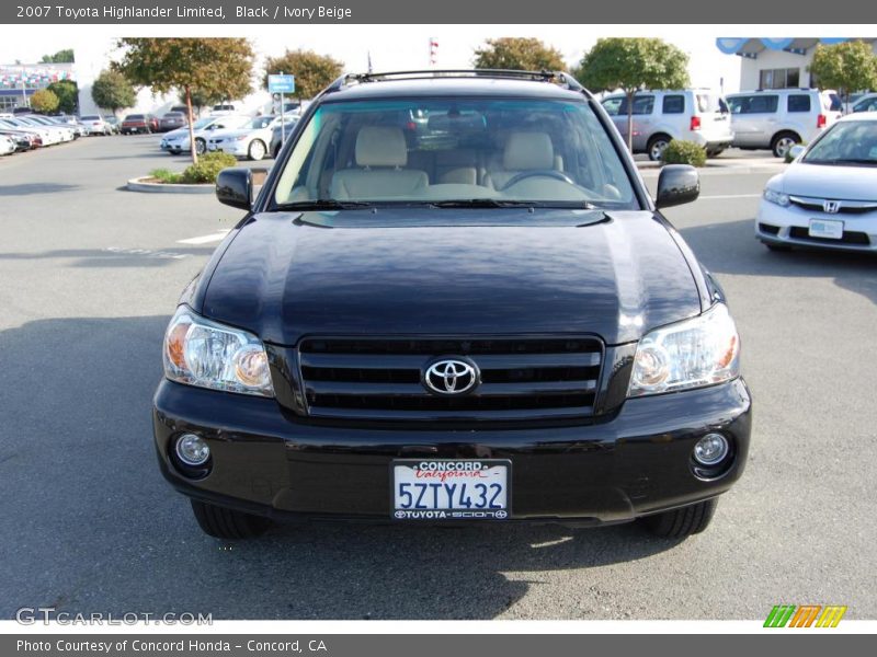 Black / Ivory Beige 2007 Toyota Highlander Limited