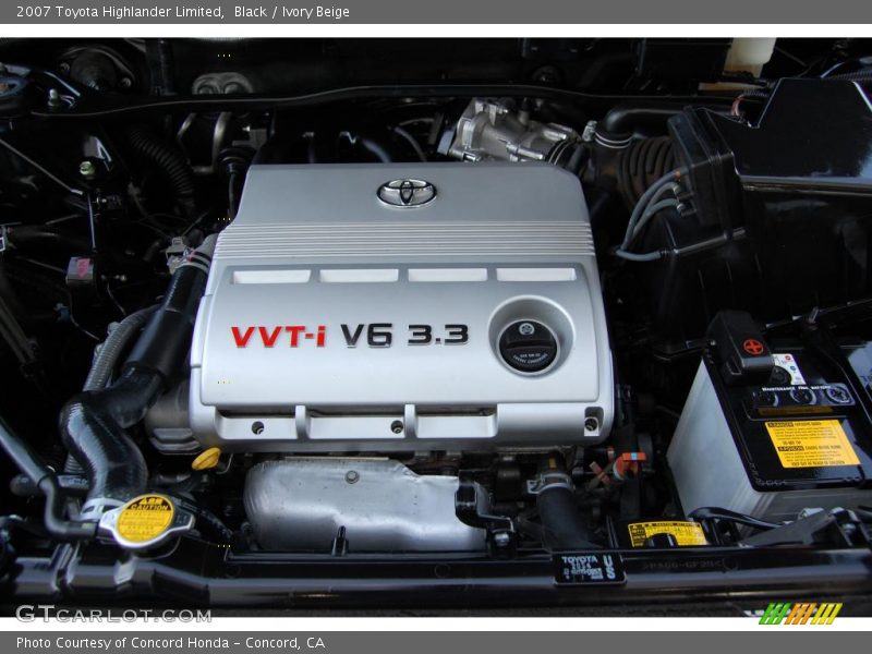 Black / Ivory Beige 2007 Toyota Highlander Limited