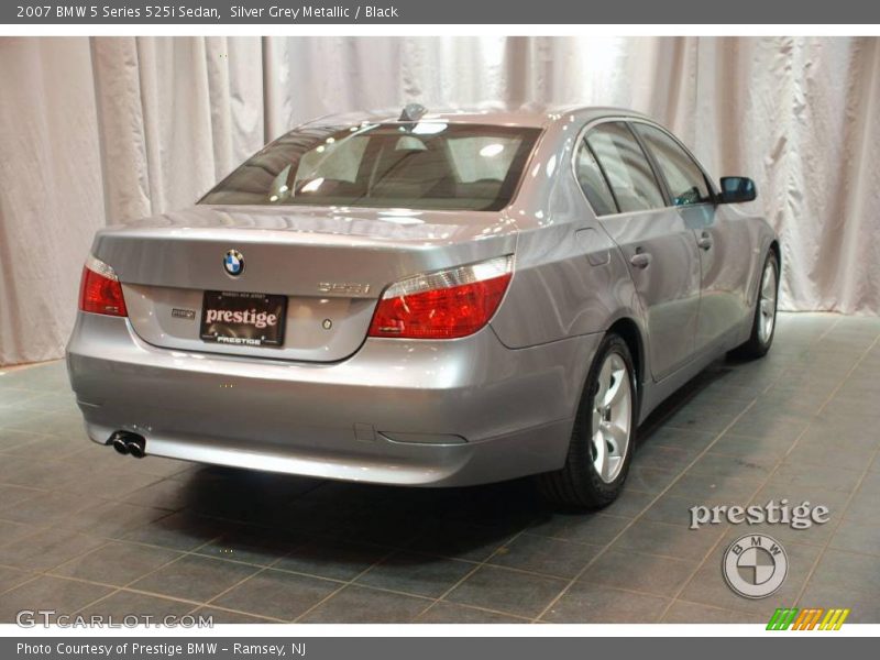 Silver Grey Metallic / Black 2007 BMW 5 Series 525i Sedan