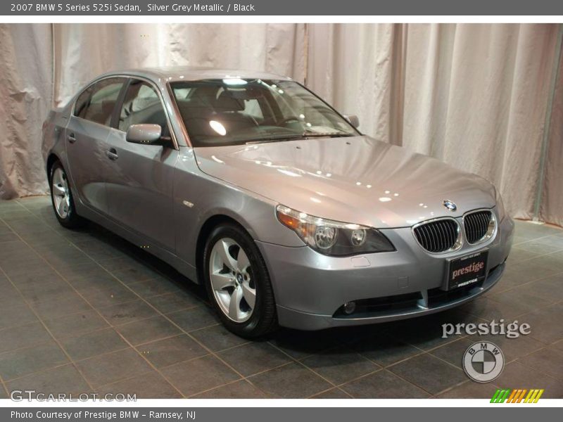 Silver Grey Metallic / Black 2007 BMW 5 Series 525i Sedan