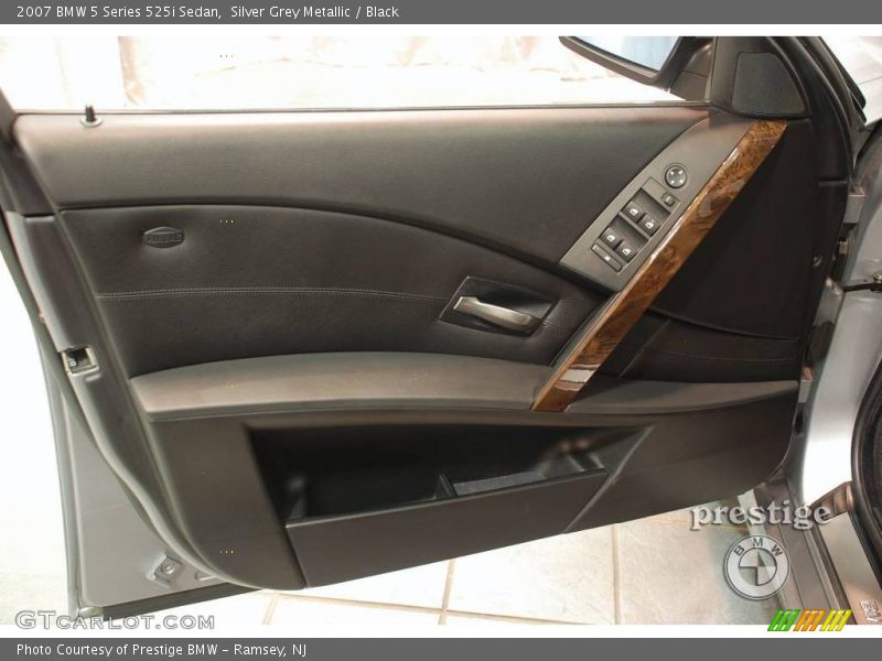Silver Grey Metallic / Black 2007 BMW 5 Series 525i Sedan