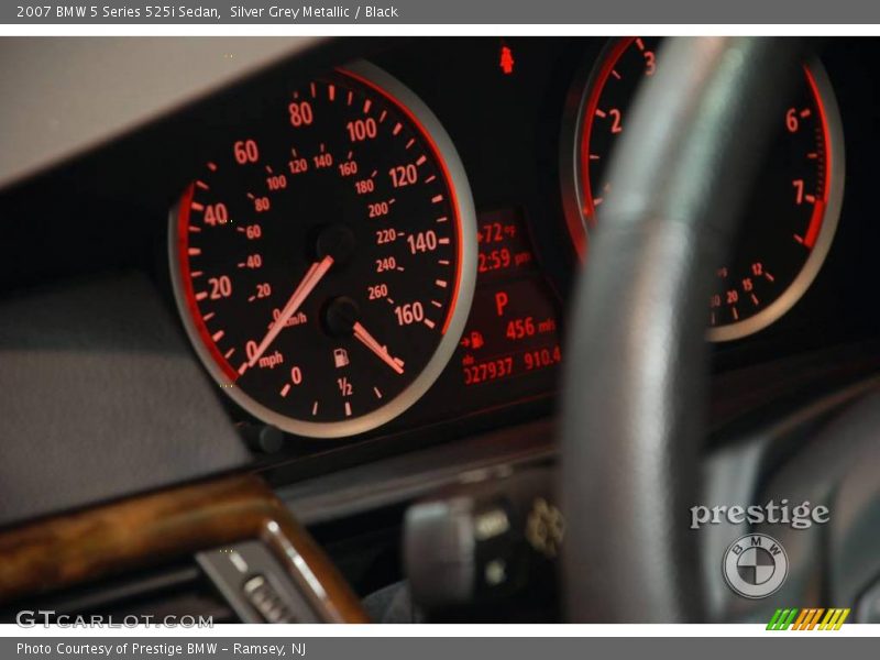 Silver Grey Metallic / Black 2007 BMW 5 Series 525i Sedan
