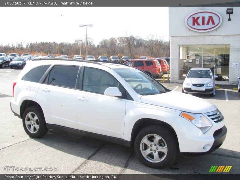 Pearl White / Beige 2007 Suzuki XL7 Luxury AWD