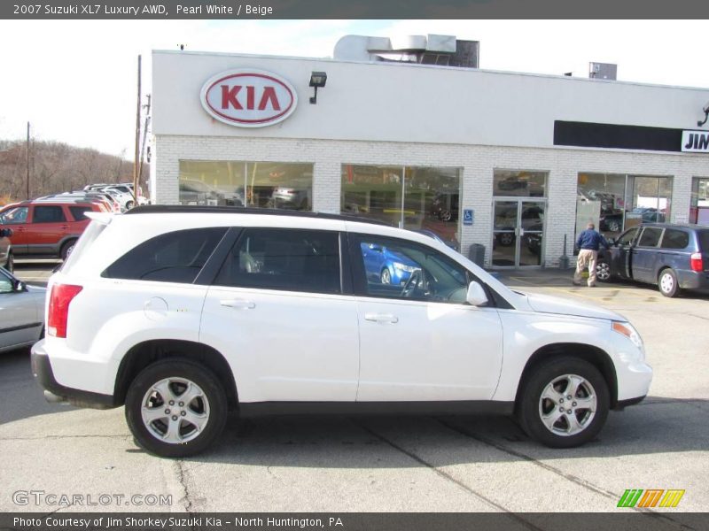 Pearl White / Beige 2007 Suzuki XL7 Luxury AWD