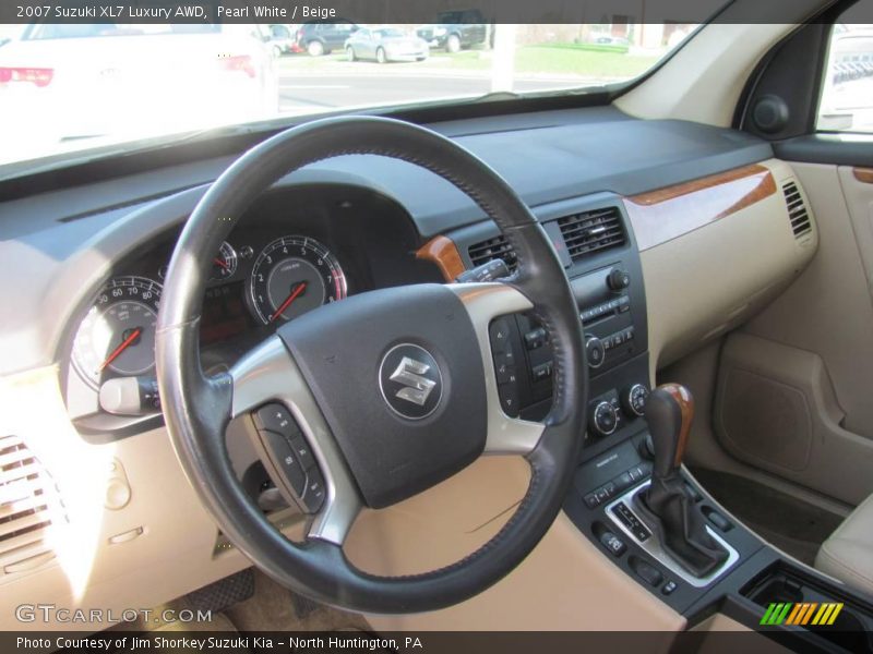 Pearl White / Beige 2007 Suzuki XL7 Luxury AWD
