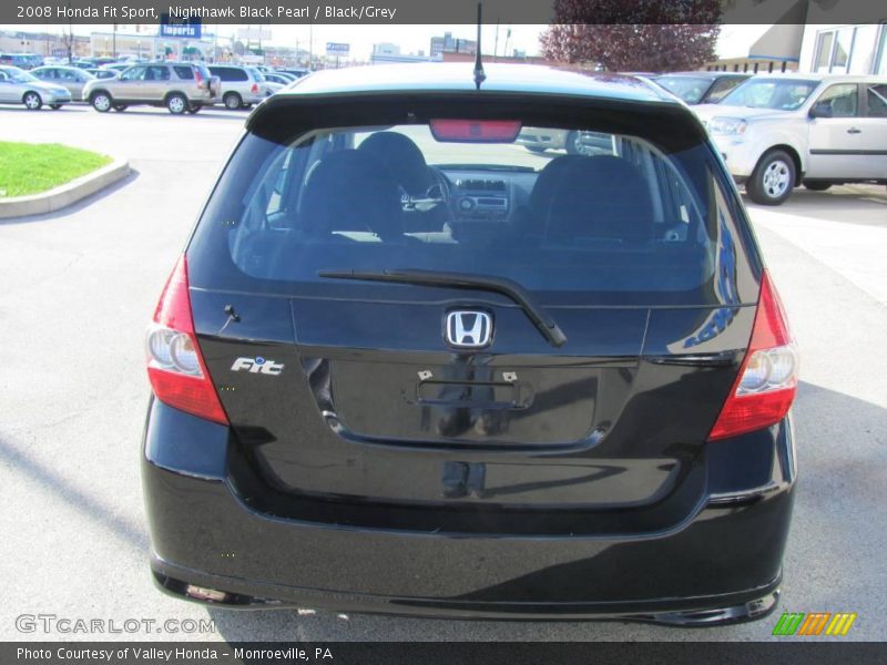Nighthawk Black Pearl / Black/Grey 2008 Honda Fit Sport