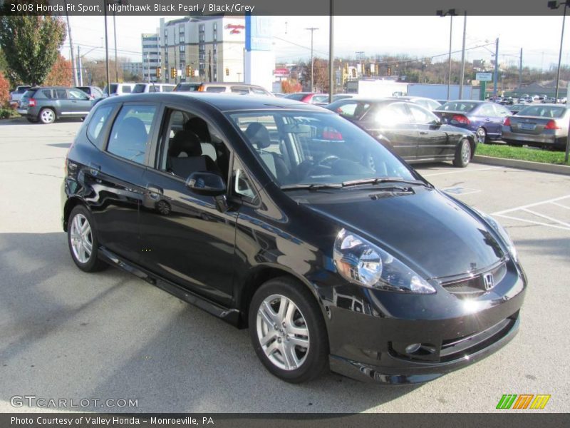 Nighthawk Black Pearl / Black/Grey 2008 Honda Fit Sport