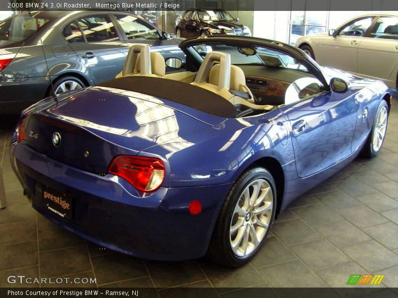 Montego Blue Metallic / Beige 2008 BMW Z4 3.0i Roadster