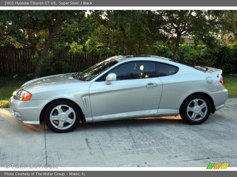 Super Silver / Black 2003 Hyundai Tiburon GT V6