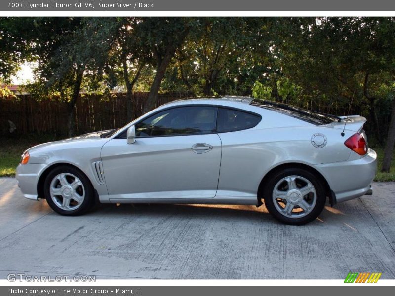 Super Silver / Black 2003 Hyundai Tiburon GT V6