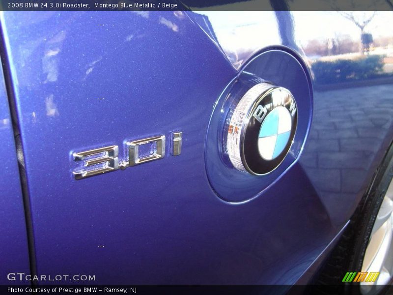 Montego Blue Metallic / Beige 2008 BMW Z4 3.0i Roadster