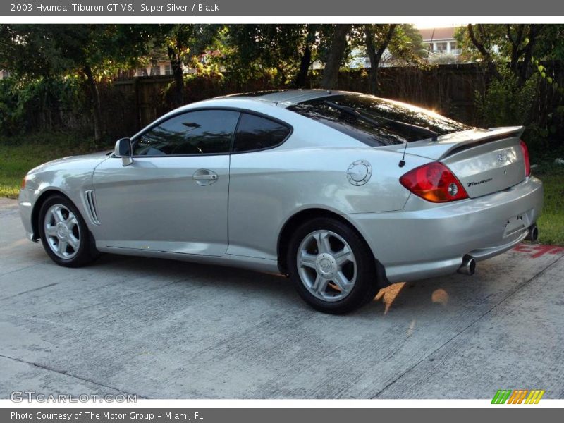 Super Silver / Black 2003 Hyundai Tiburon GT V6