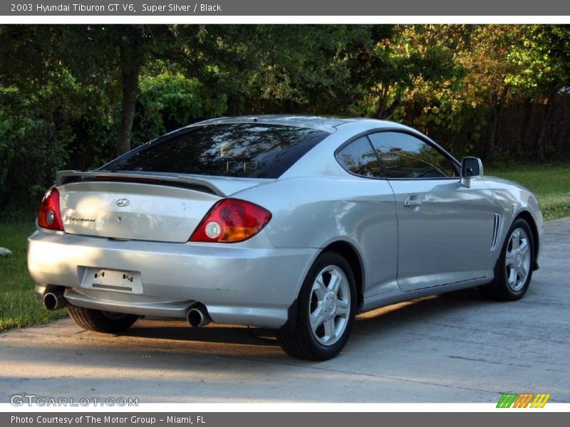 Super Silver / Black 2003 Hyundai Tiburon GT V6