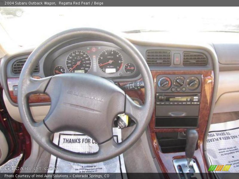 Regatta Red Pearl / Beige 2004 Subaru Outback Wagon