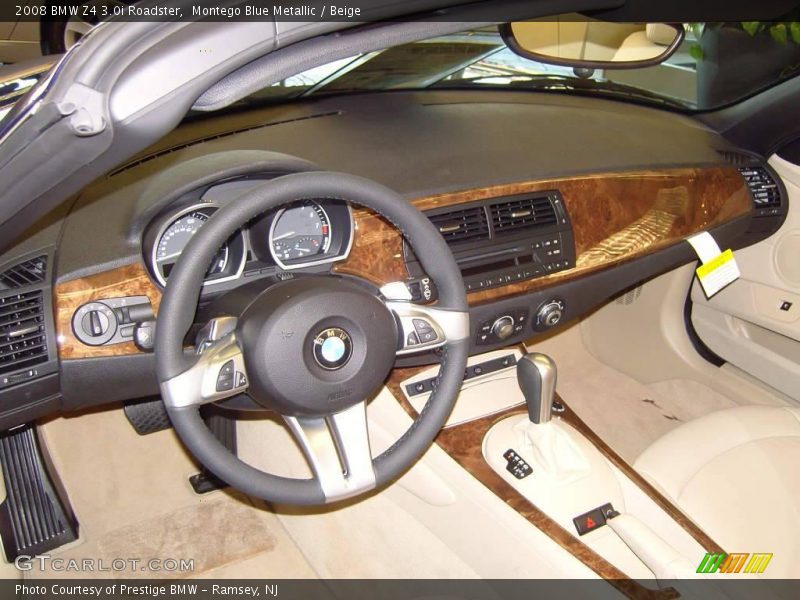 Montego Blue Metallic / Beige 2008 BMW Z4 3.0i Roadster