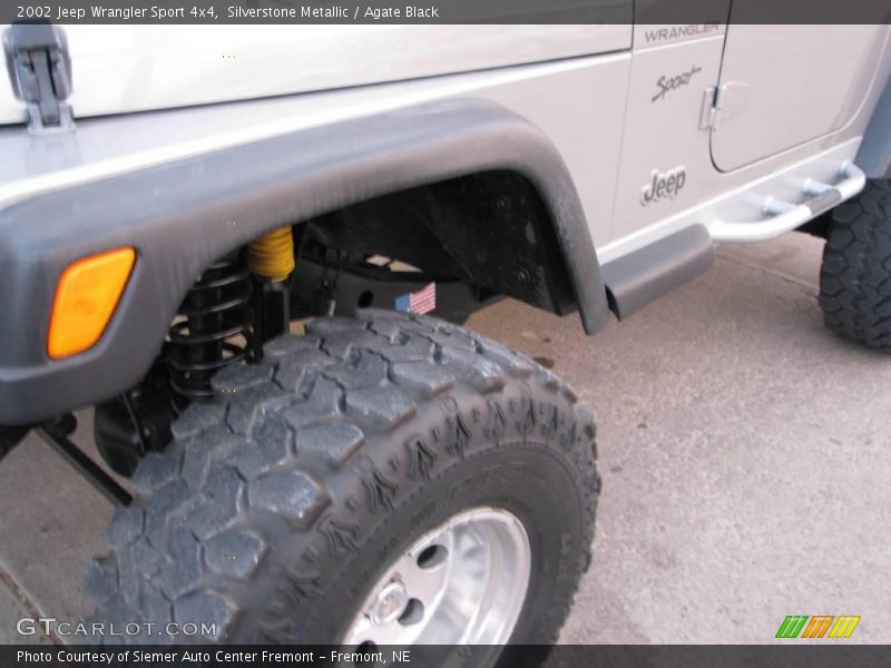 Silverstone Metallic / Agate Black 2002 Jeep Wrangler Sport 4x4
