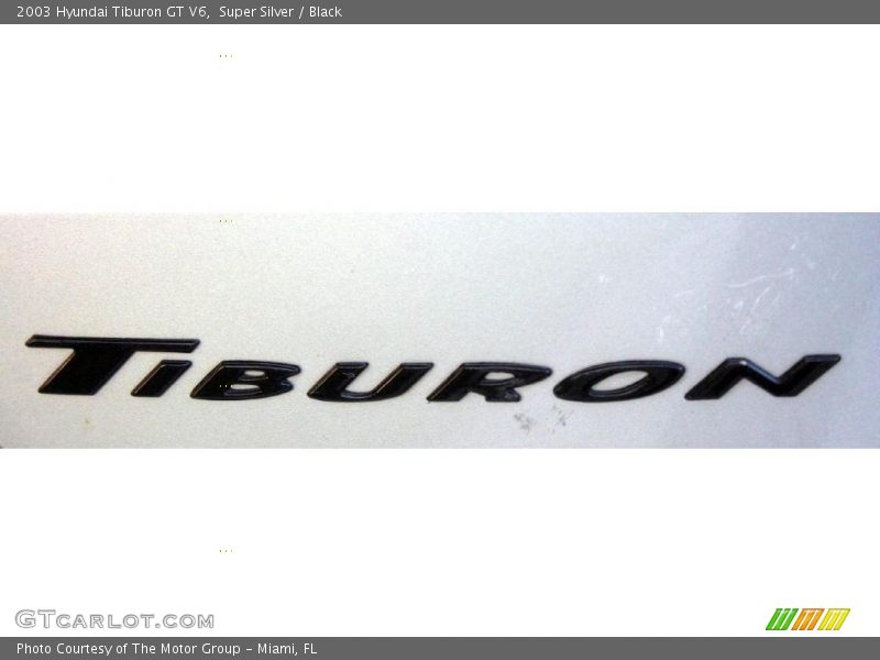 Super Silver / Black 2003 Hyundai Tiburon GT V6