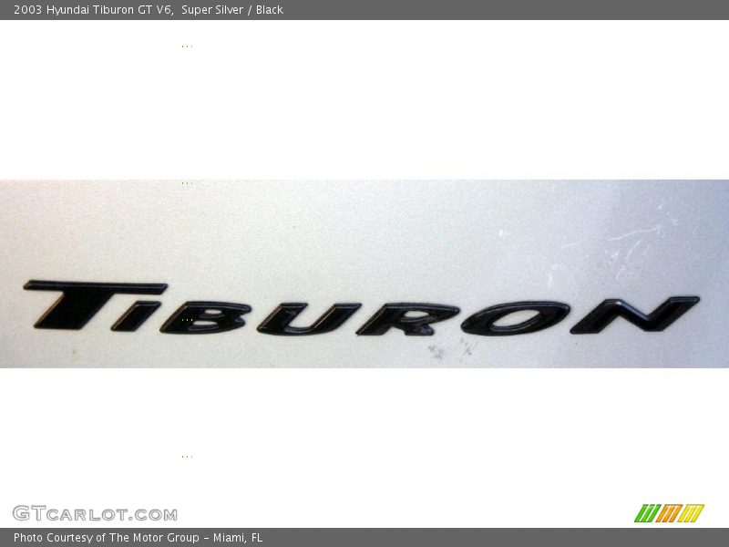 Super Silver / Black 2003 Hyundai Tiburon GT V6