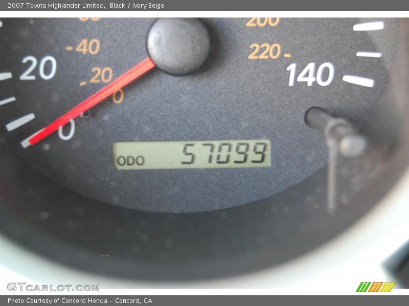 Black / Ivory Beige 2007 Toyota Highlander Limited