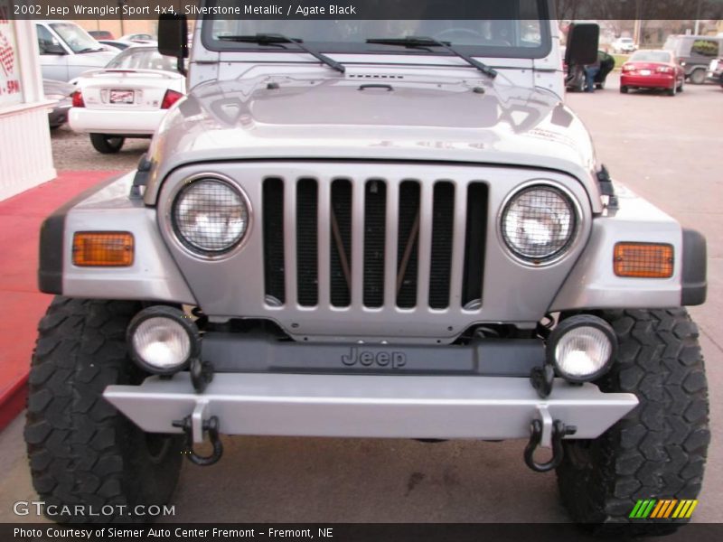 Silverstone Metallic / Agate Black 2002 Jeep Wrangler Sport 4x4