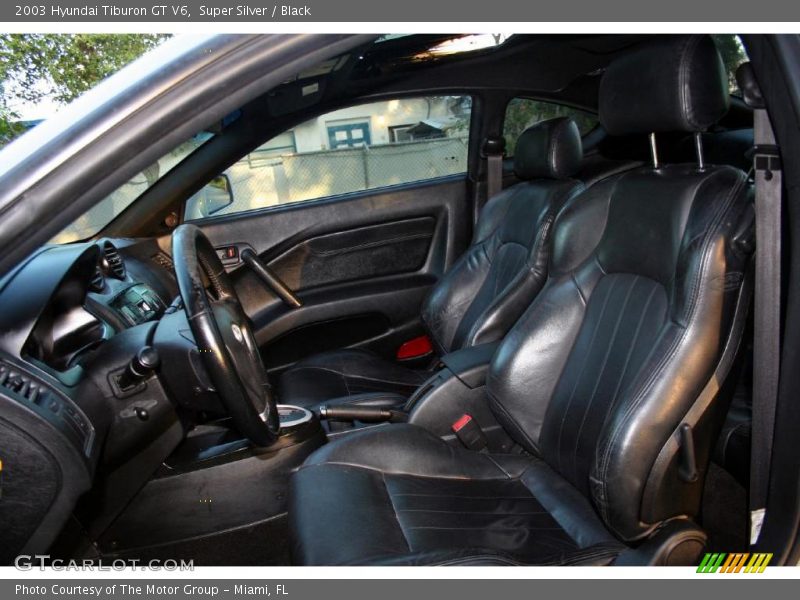 Super Silver / Black 2003 Hyundai Tiburon GT V6