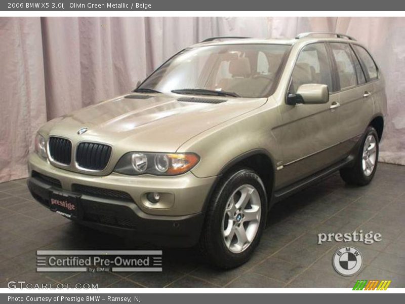 Olivin Green Metallic / Beige 2006 BMW X5 3.0i