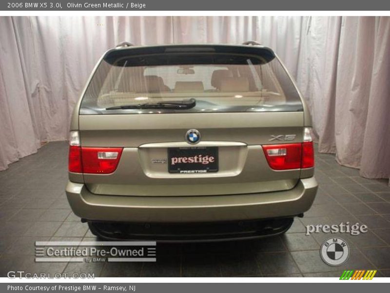 Olivin Green Metallic / Beige 2006 BMW X5 3.0i