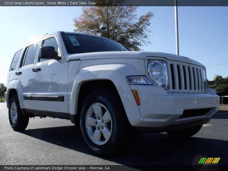 Stone White / Dark Slate Gray 2010 Jeep Liberty Sport